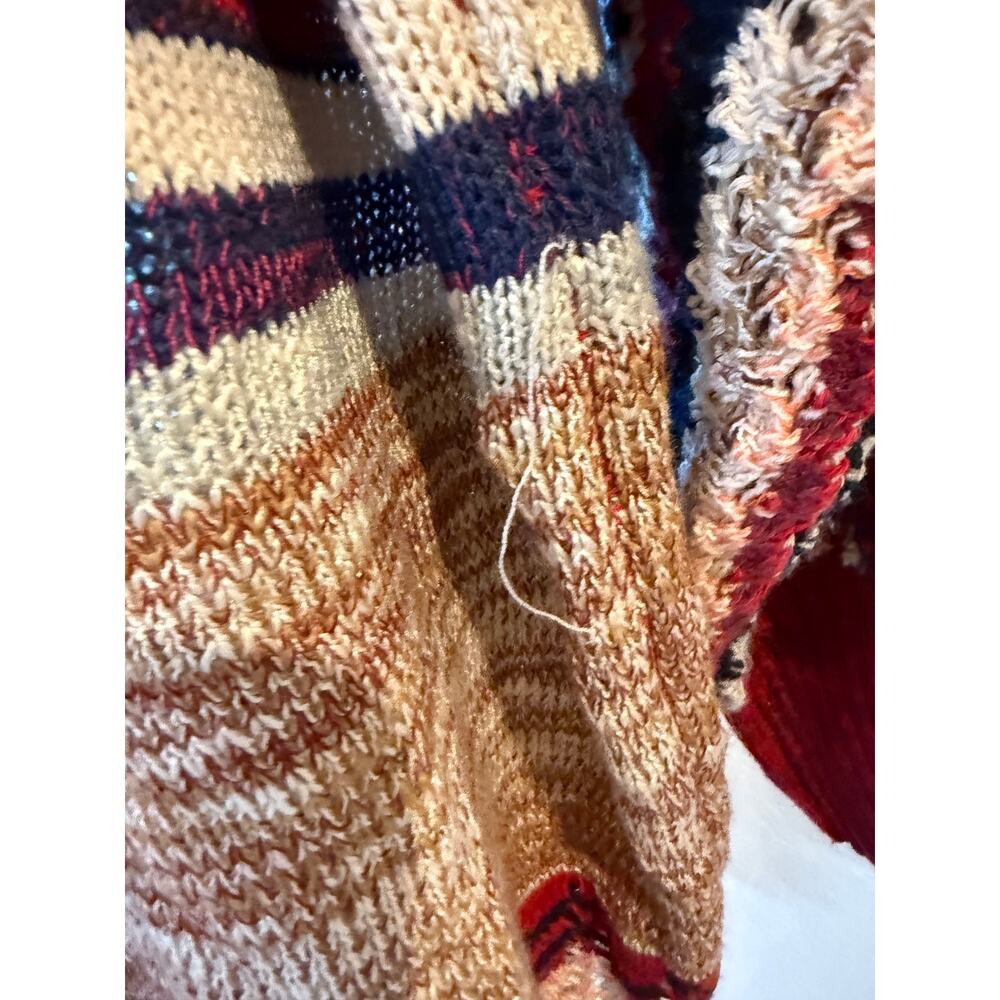 Umgee Striped Knit Sweater Oversized Cozy Pullover Size L - Picture 9 of 11